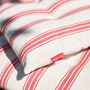 Cranberry Red Striped Seat Pads, thumbnail 4 of 4