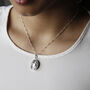 Sterling Silver Vintage Oval Locket Necklace, thumbnail 2 of 9