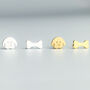 Sterling Silver Dog And Bone Stud Earrings, thumbnail 1 of 5