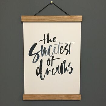 The Sweetest Of Dreams Typography Print, 4 of 6