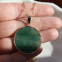 Green Aventurine Round Pendant Necklace, thumbnail 2 of 7