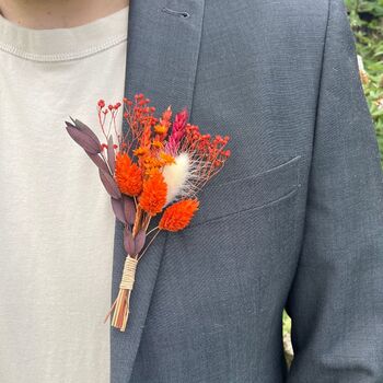 Autumn Wedding Buttonhole, 2 of 4