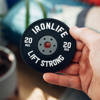 Funny Gift For Him Gym Weight Plate Coasters X Four, 2 of 4