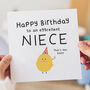 Personalised Funny Niece Birthday Card, thumbnail 3 of 3