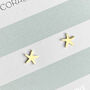 Gold Starfish Studs, thumbnail 1 of 3