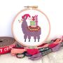 Christmas Llama Cross Stitch Kit, thumbnail 3 of 4