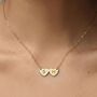 Personalised Double Heart Initial Necklace, thumbnail 1 of 6