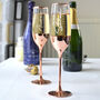 Elegant Rose Gold Personalised Champagne Flute, thumbnail 2 of 11
