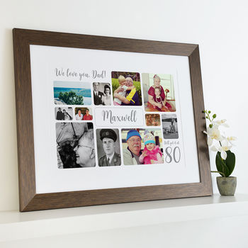 Personalised 80th Birthday Photo Collage, 9 of 12