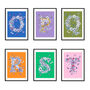 Personalised Floral Initial Print, thumbnail 10 of 11