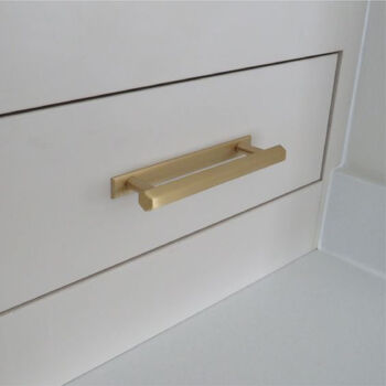 Solid Brass Gold Hexagonal Handles With Backplate, 6 of 7