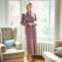 Women's 'Gaia' Tartan Brushed Cotton Robe, thumbnail 1 of 5