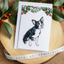 Boston Terrier Christmas Card, thumbnail 1 of 7