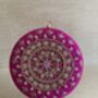 Hot Pink Circular Handcrafted Clutch Bag, thumbnail 6 of 7