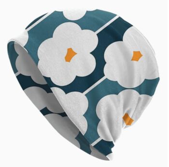 Soft Chemo Headwear Beanie Hat Bandana Cream Florals, 2 of 12