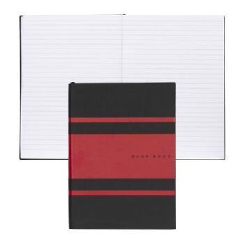 Personalised Hugo Boss Gear Lined Notebook – Red A5, 3 of 6