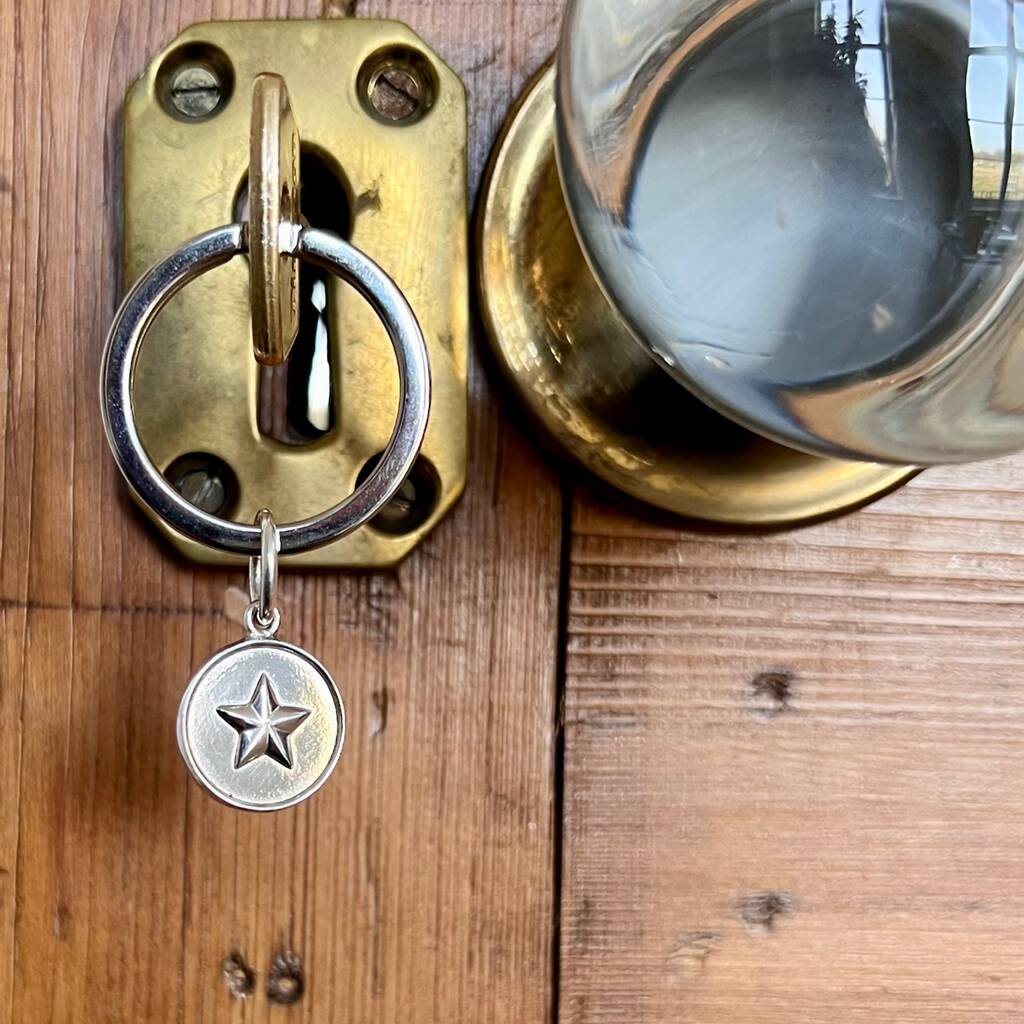 Personalised Lucky Star Keyring Sterling Silver, 1 of 5