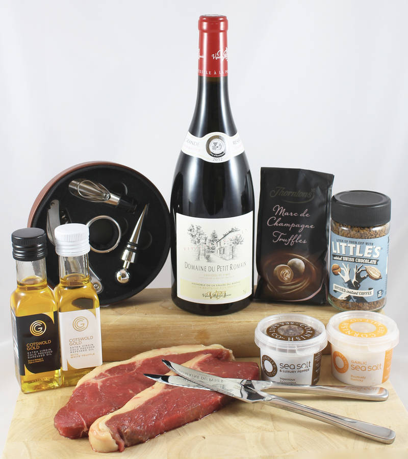 Image of A Bit Of Romance Steak And Wine Box