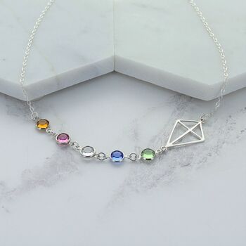 Kite Family Birthstone Necklace, 2 of 5