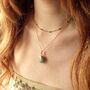 Aquamarine Tumbled Gemstone Necklace, thumbnail 2 of 3