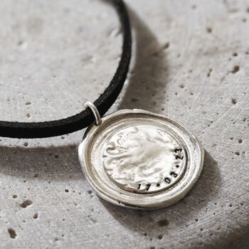 Personalised Wax Seal Leather Necklace, 3 of 5