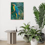 Framed Macaw Tropical Jungle Wall Art Print Copper, thumbnail 1 of 8