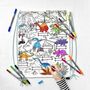 Colour In Dinosaur Backpack Kit + 10 Pens, thumbnail 4 of 4
