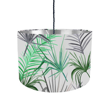 Grey Tropical Leaf Lampshade, 3 of 6