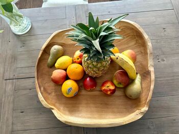 Giant Teak Root Fruit Bowl – 60cm Handcrafted Wooden Display, 2 of 5