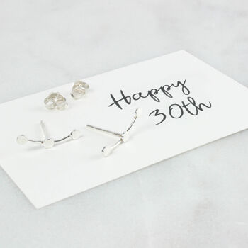Silver 30th Birthday Constellation Earrings, 4 of 6