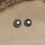 Silver Star Burst Stud Earrings With Optional Personalised Initial, thumbnail 5 of 7