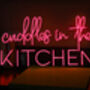 'Cuddles In The Kitchen' Neon LED Sign, thumbnail 7 of 12