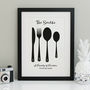 Personalised Family Cutlery Or Foodie Print, thumbnail 3 of 7