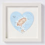 Ibiza Map Heart Wedding Anniversary Print, thumbnail 1 of 4