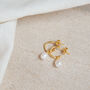 Pearl And Gold Interchangeable Gemstone Hoop Earrings, thumbnail 1 of 4