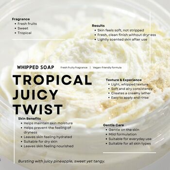 Tropical Juicy Twist | Pineapple Whipped Soap, 4 of 7