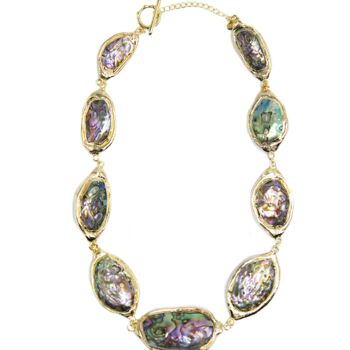 Ula 18 K Gold Plated Abalone Necklace, 2 of 5