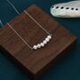 Sterling Silver Genuine Freshwater Pearl Bar Pendant Necklace, thumbnail 6 of 11
