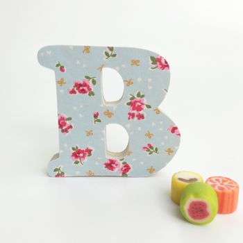 Retro Style Large Floral Wooden Letters, 5 of 6