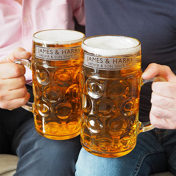 Personalised Father And Son Beer Stein Set, 4 of 4