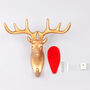 G Decor Ornamental Gold Animal Heads Resin Wall Hook, thumbnail 8 of 9