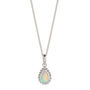 October Birthstone Opal Sterling Silver Necklace, thumbnail 2 of 12