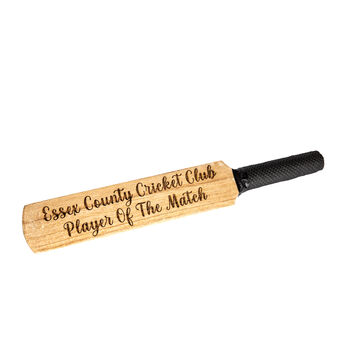Personalised Wooden Mini Cricket Bat Engraved, 3 of 10