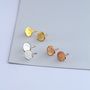 Hammered Silver Disc Earrings, thumbnail 7 of 9