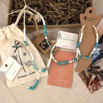 'Love Is Here' Turquoise Letterbox Gift Set, 8 of 11