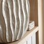 Narrow Wavy Ribbed Off White Vase, thumbnail 2 of 4