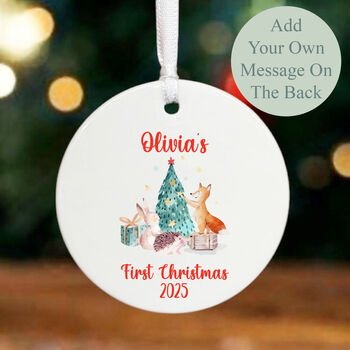 Personalised Baby's 1st Christmas Bauble Decoration, 3 of 5