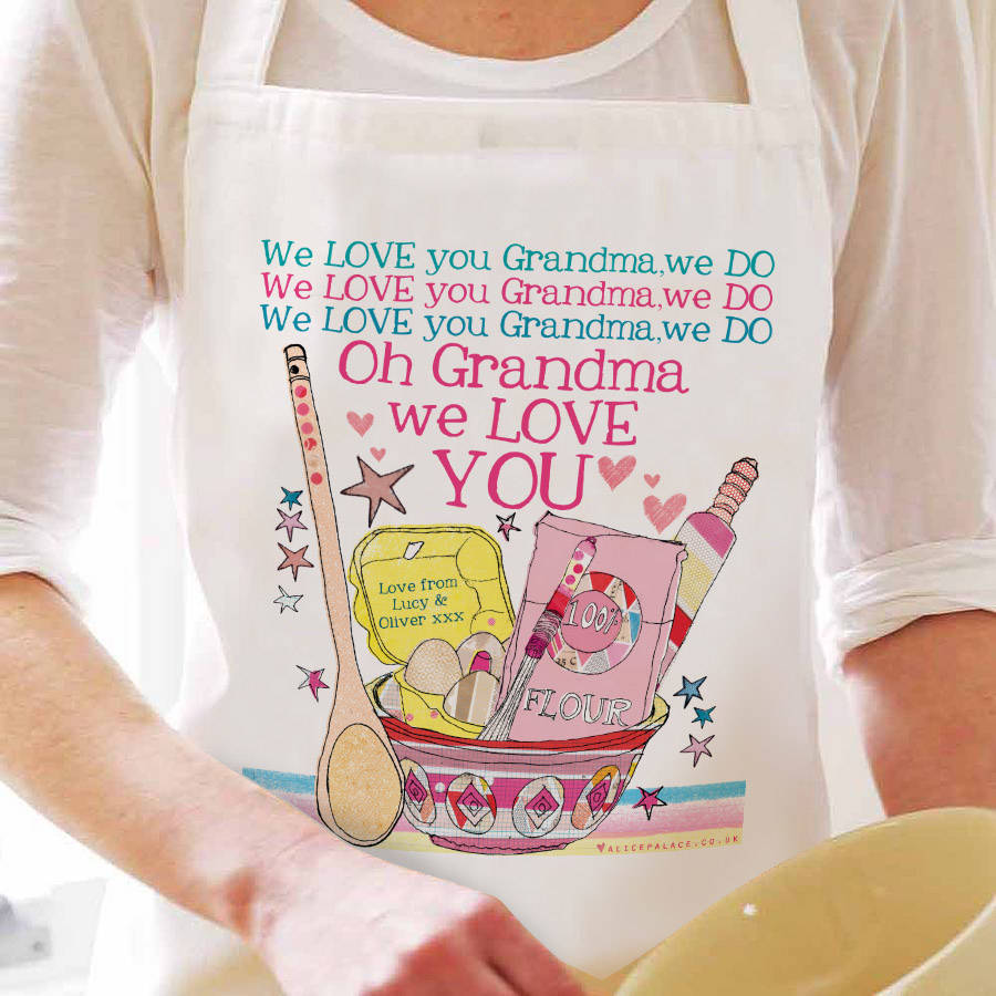 Personalised 'Love You' Grandma Apron, 1 of 9