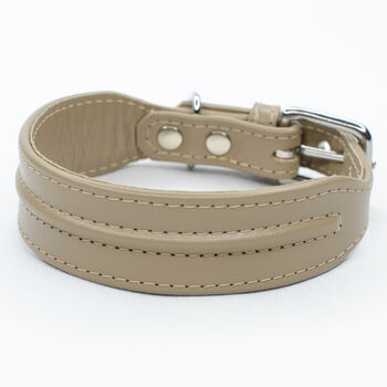 Wide Genuine Leather Dog Collar, 5 of 6