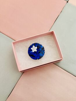 The 'Wild Berry' Blueberry Glitter Brooch / Gift For Fruit Lovers, 5 of 5
